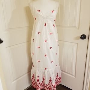 J Crew NWT Embroidered Beach Maxi Dress